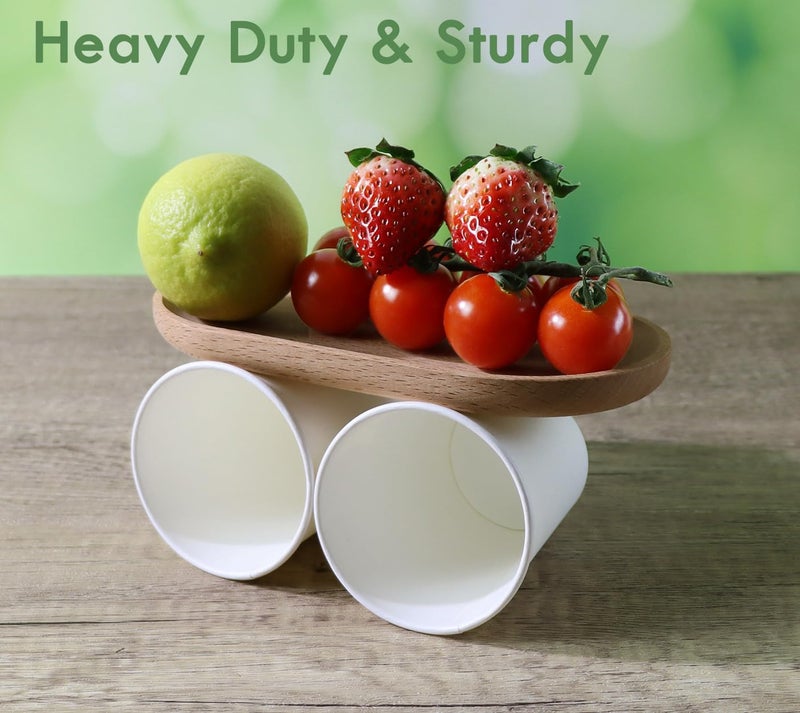 CantaGreen 3 OZ Heavy duty Cups,300 Count White Paper Bath Cup - Image 2